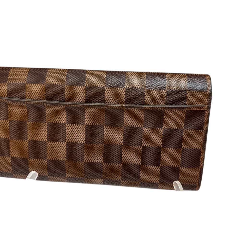 Louis Vuitton Sarah Wallet Damier Ebene Canvas Made in France (Monogrammed A.T.) - Picture 2 of 13